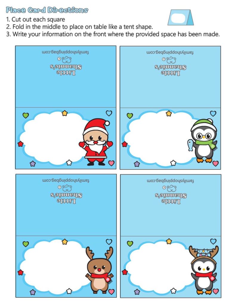 Place Cards Christmas  pdf