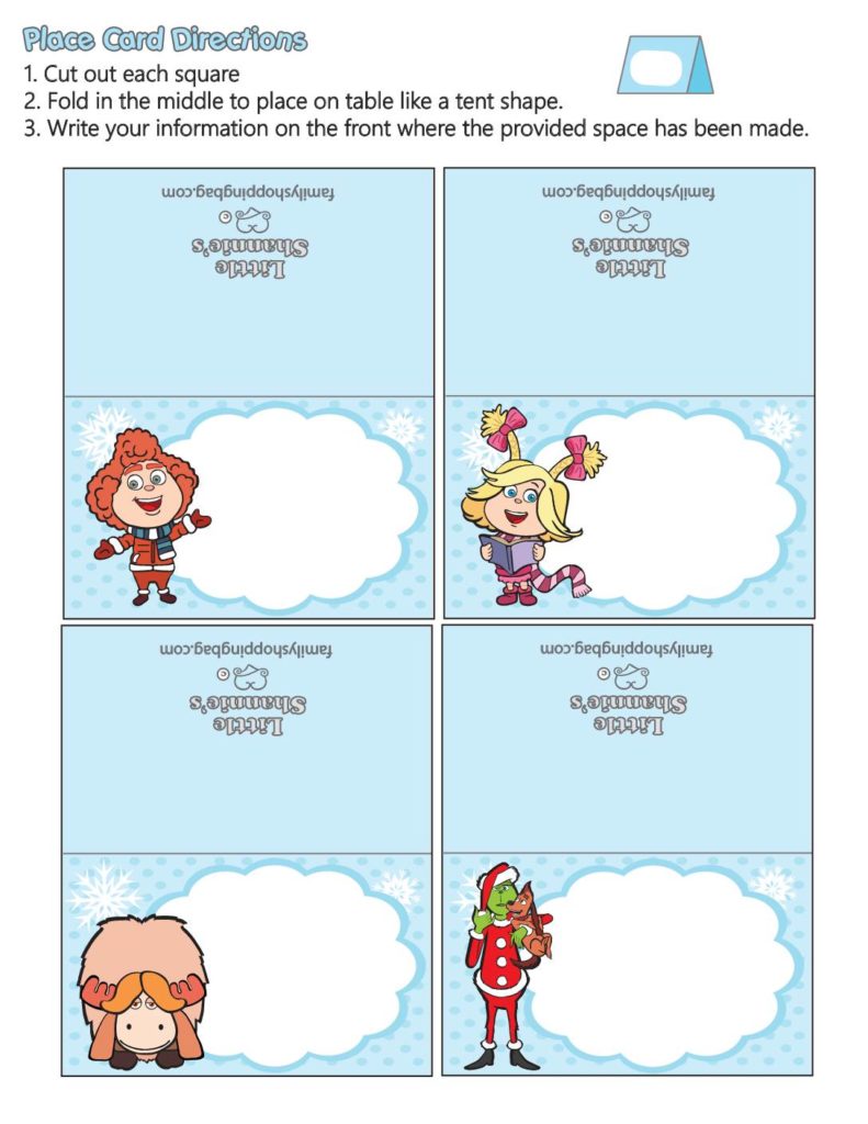 Place Cards Grinch  pdf