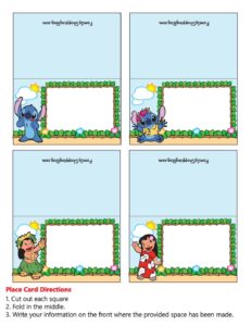 Place Cards Lilo and Stitch  pdf