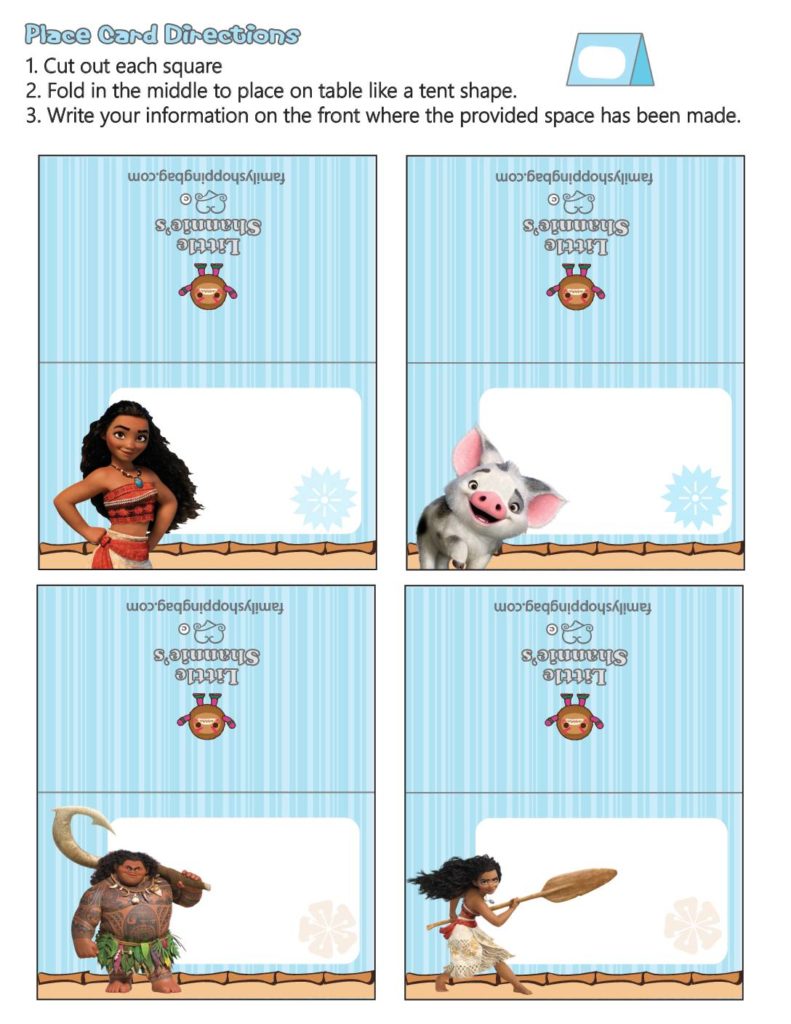 Place Cards Moana  pdf