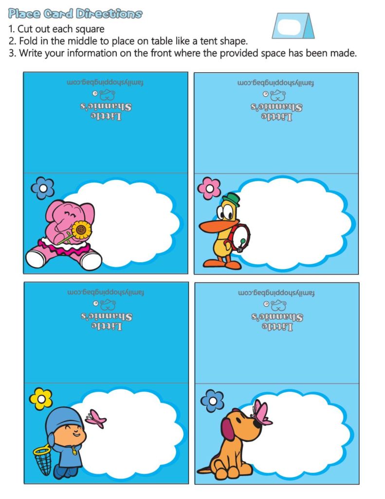 Place Cards Pocoyo  pdf