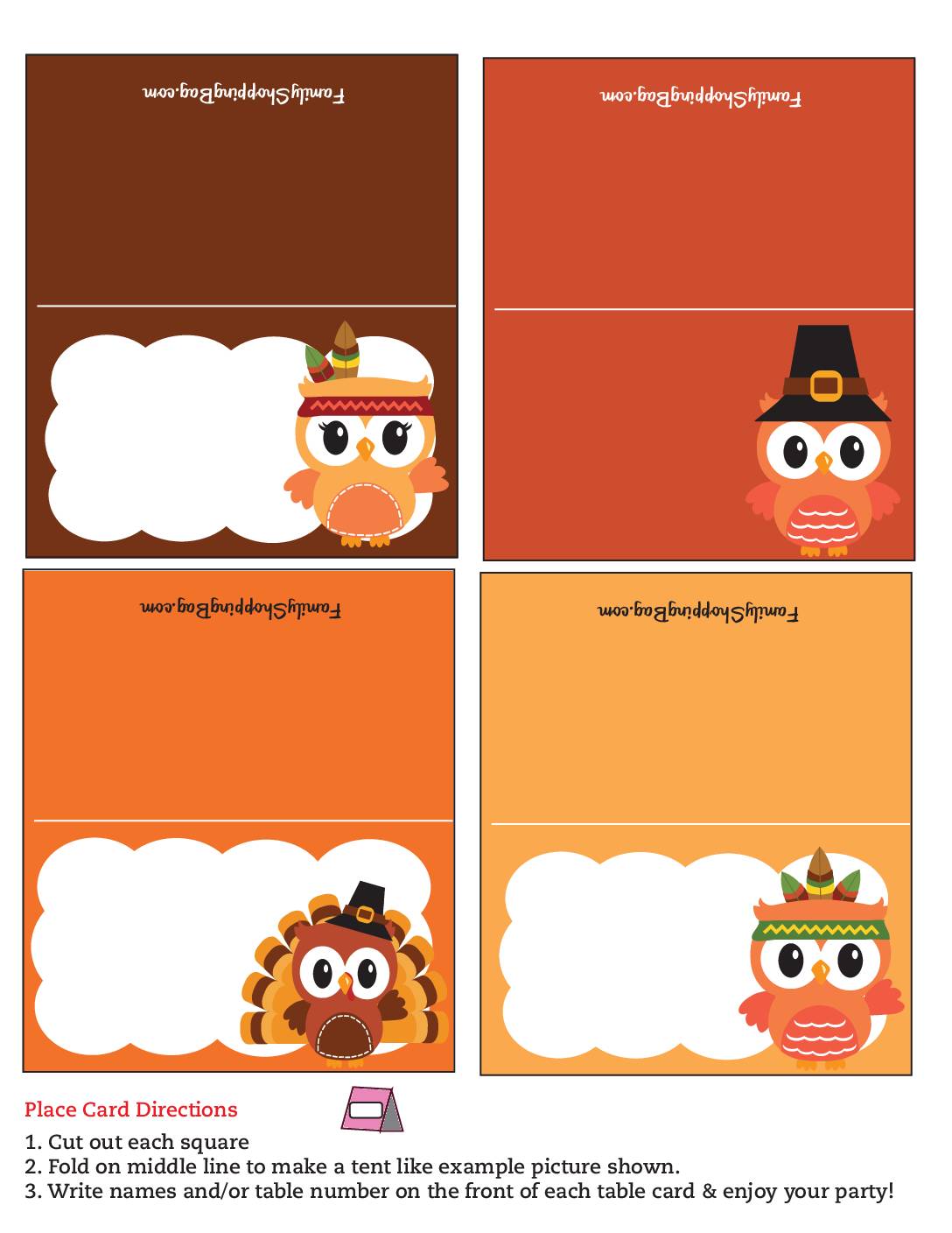 Place Cards Thanksgiving  pdf