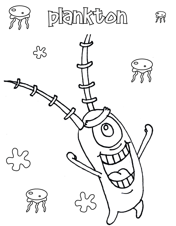 Plankton Color Page Coloring Pages