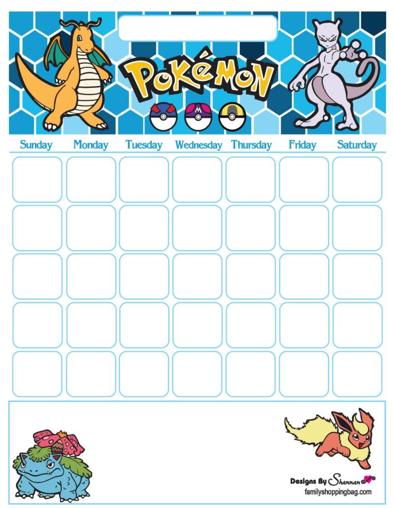 Pokemon Calendar  pdf