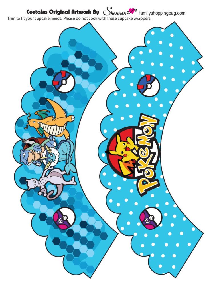 Pokemon Cupcake Toppers