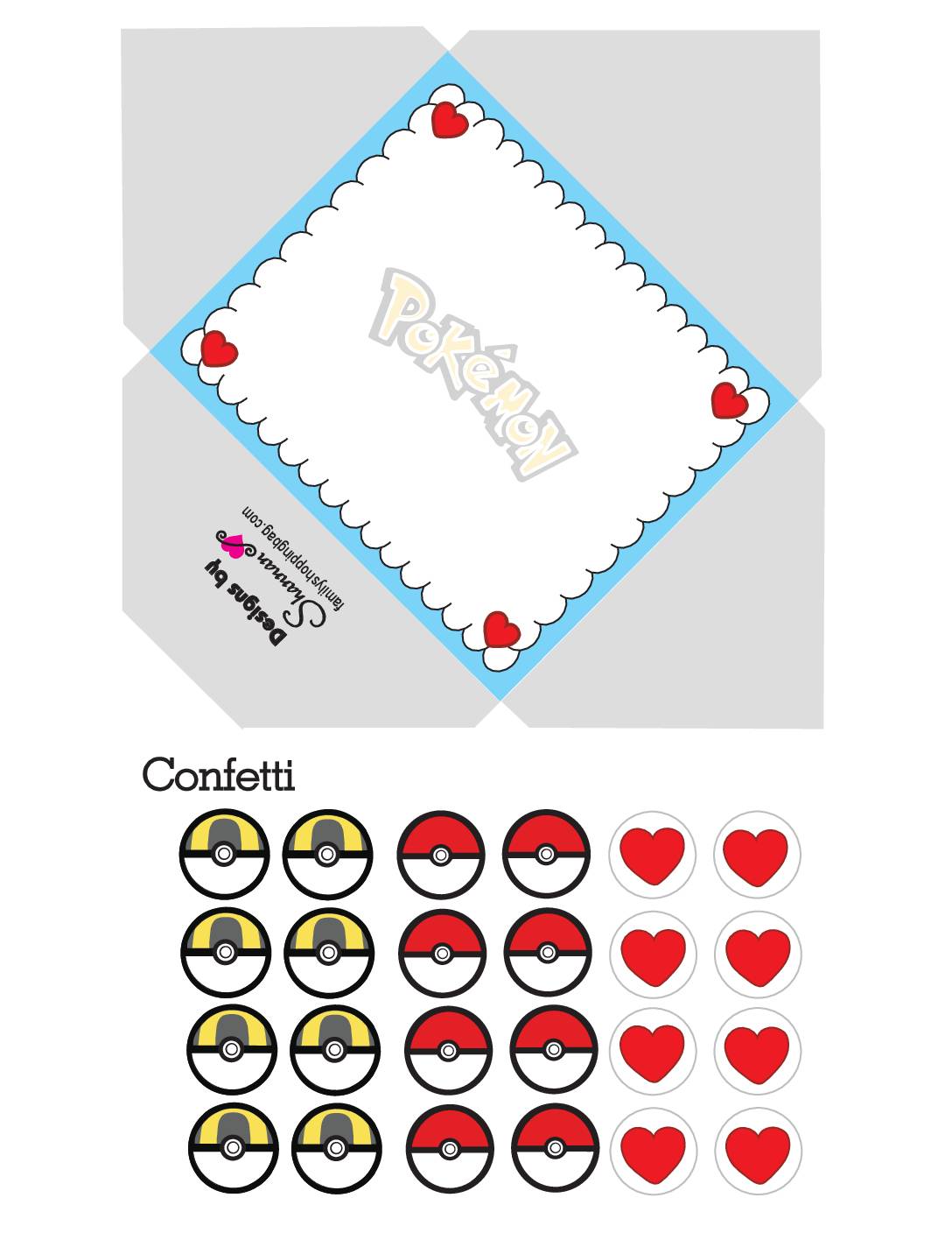 Pokemon Envelope Valentines