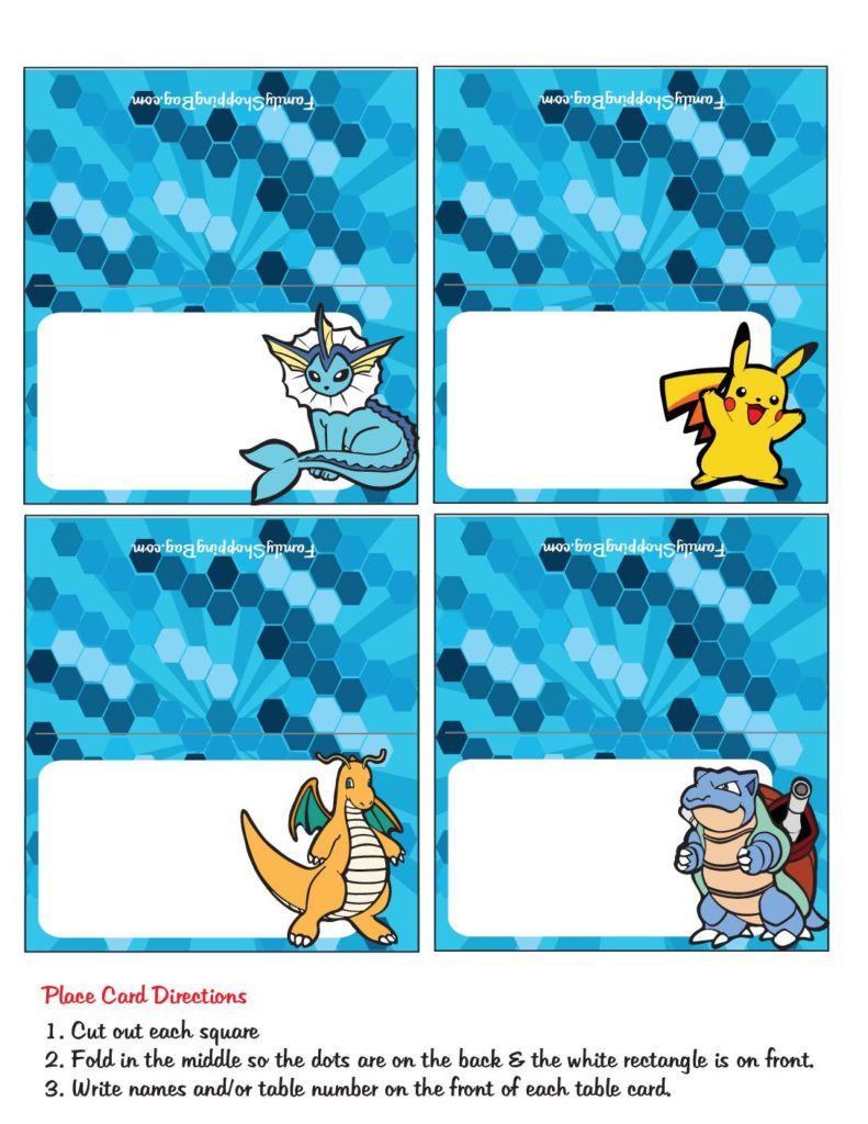Pokemon Place Cards  pdf