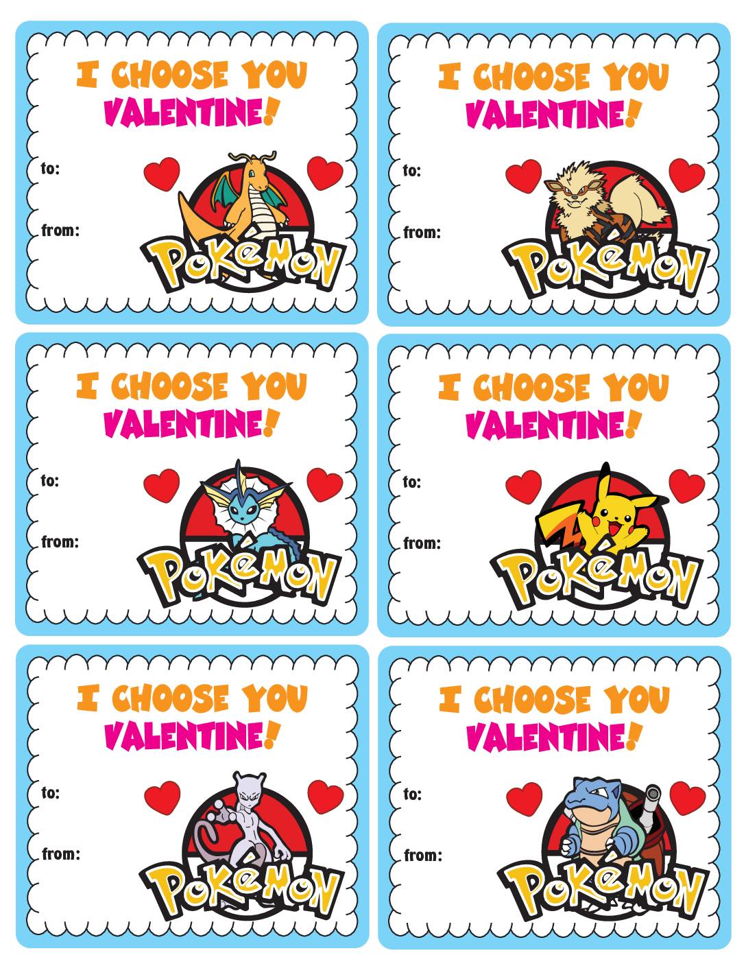Pokemon Valentines Valentines