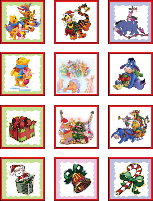 Pooh Christmas Stickers