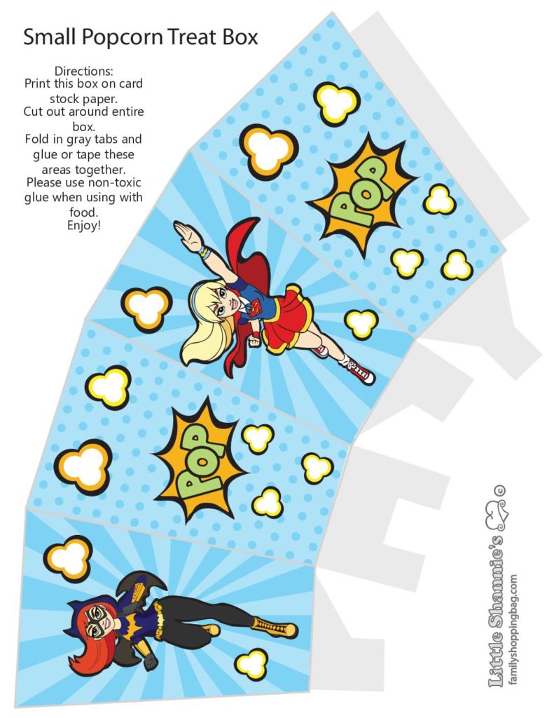 Popcorn Box DC Super Hero Girls  pdf