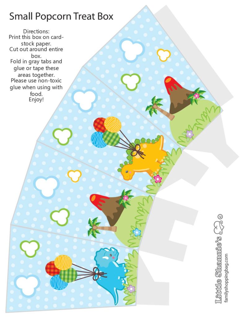Popcorn Box Dinosaur  pdf