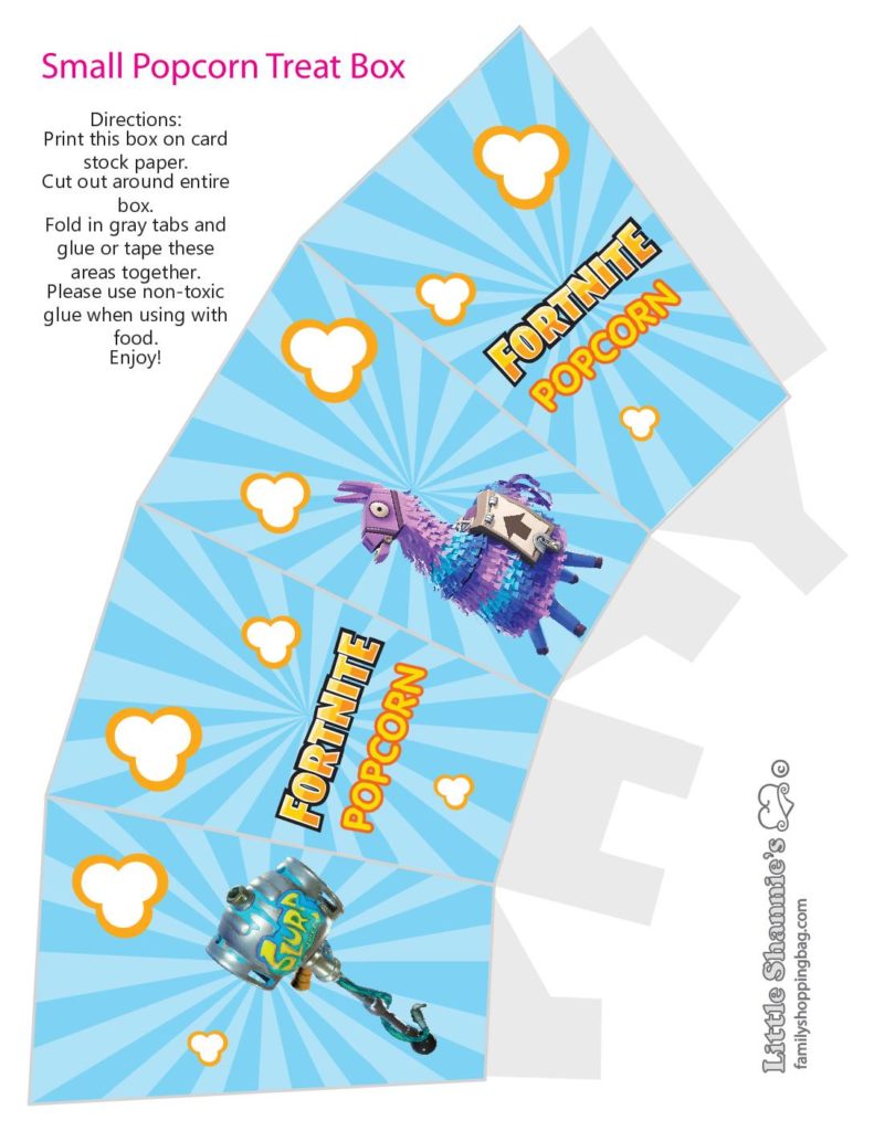 Popcorn Box Fortnite  pdf