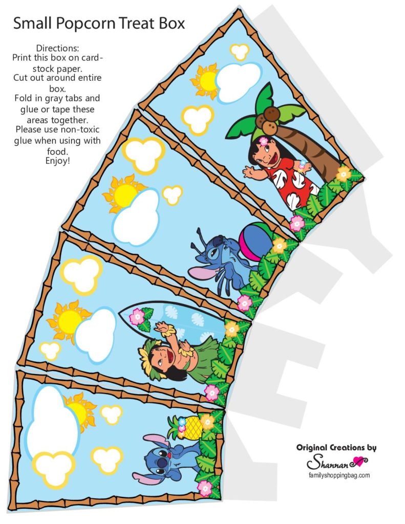 Popcorn Box Lilo and Stitch  pdf