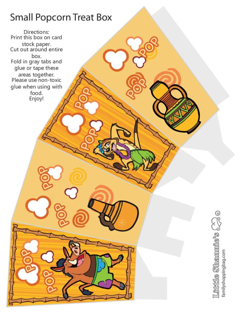 Popcorn Box Lion King  pdf