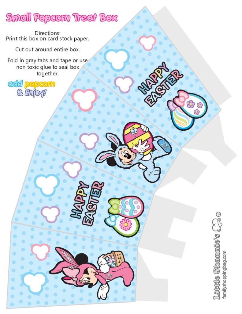 Popcorn Box Mickey Mouse Easter  pdf