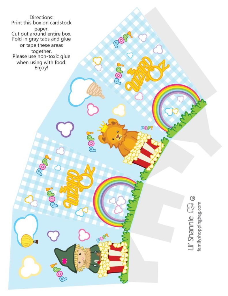 Popcorn Box Wizard of Oz  pdf