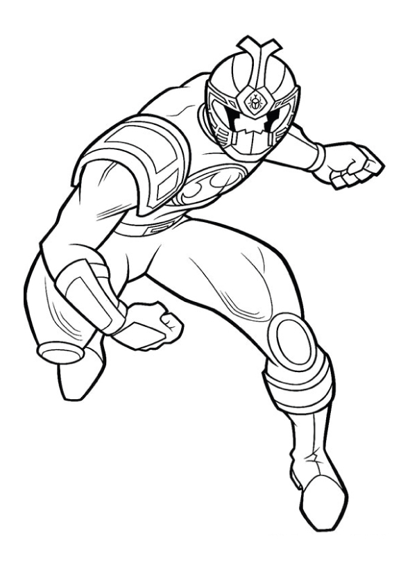 Power Ranger Crouch Coloring Pages