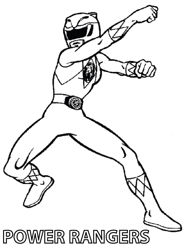 Power Ranger Punch Coloring Pages