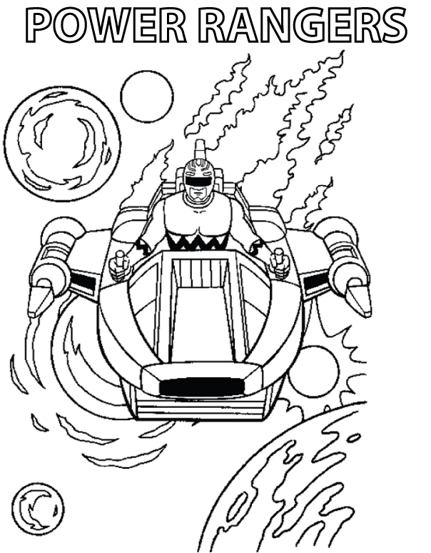 Power Ranger Ride Coloring Pages