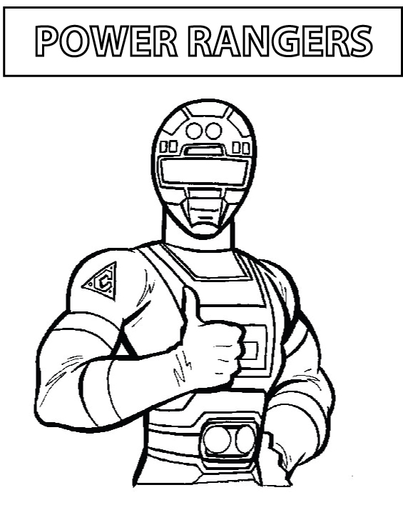 Power Ranger Thumbs Up Coloring Pages