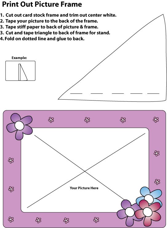 Purple Flower Picture Frame Crafts