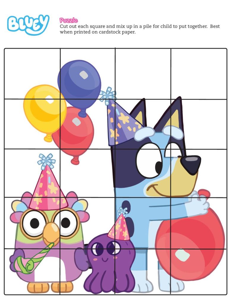 Puzzle  Bluey  pdf