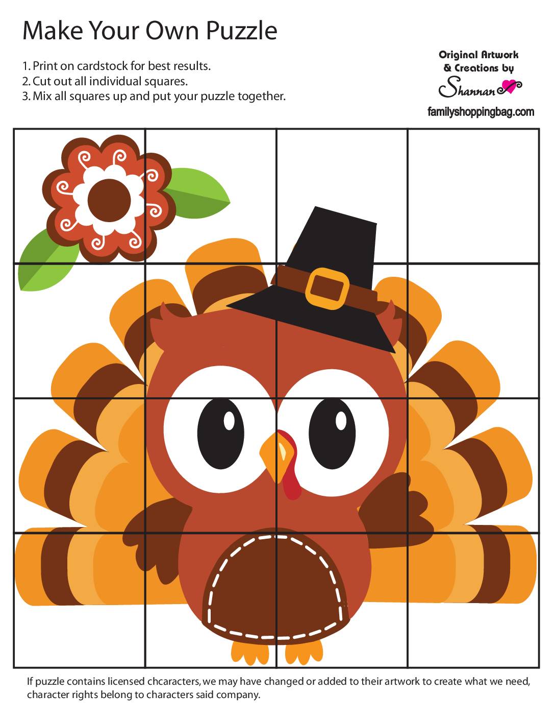Puzzle Game Thanksgiving  pdf