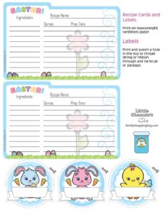 Recipe Cards Easter