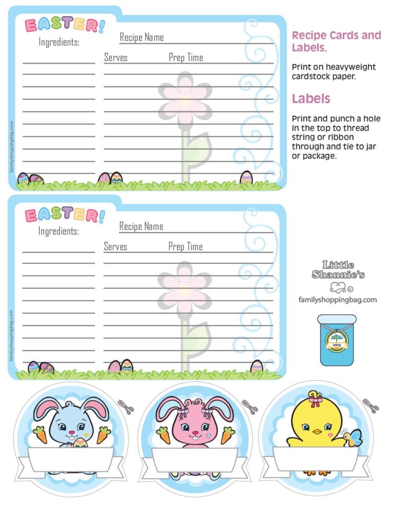 Recipe Cards Easter  pdf