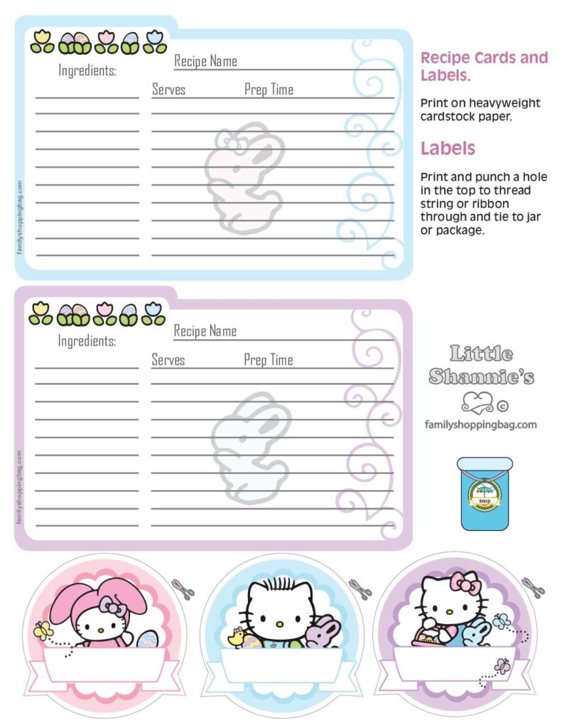 Recipe Cards Easter  pdf