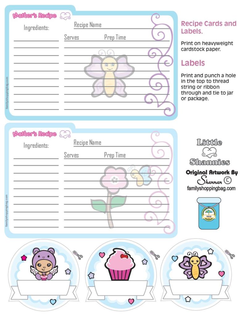 Recipe Cards Mothers Day  pdf
