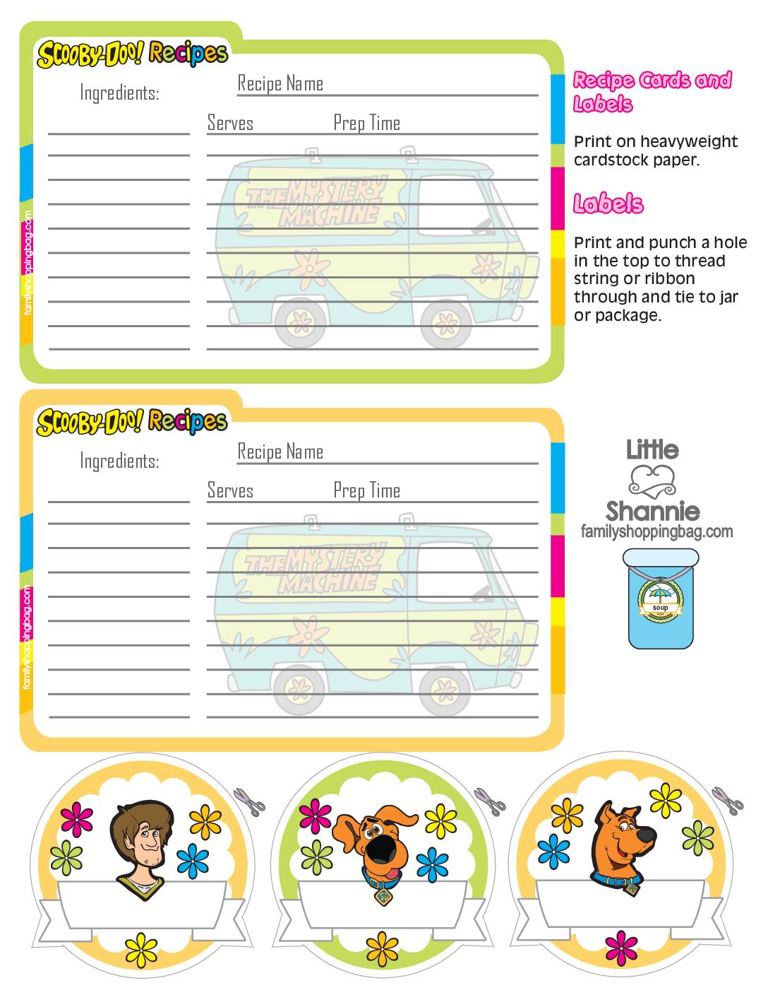 Recipe Cards Scooby Doo  pdf