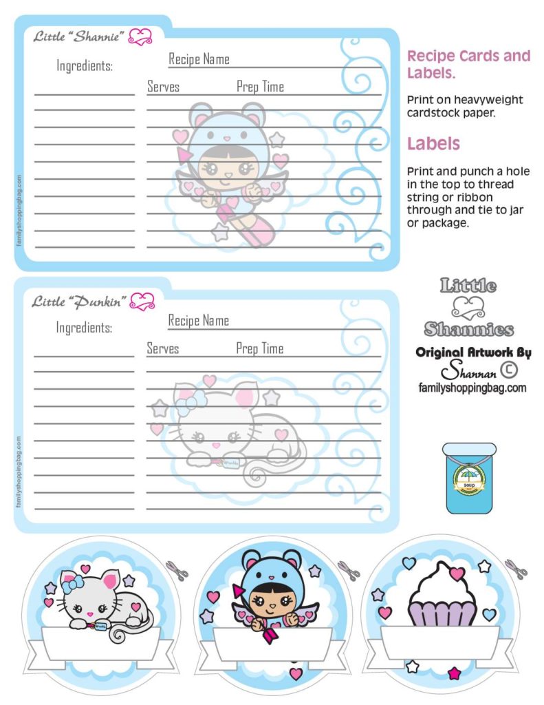 Recipe Cards Valentine Shannies  pdf