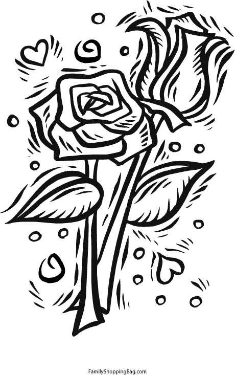 Roses To Color Coloring Pages