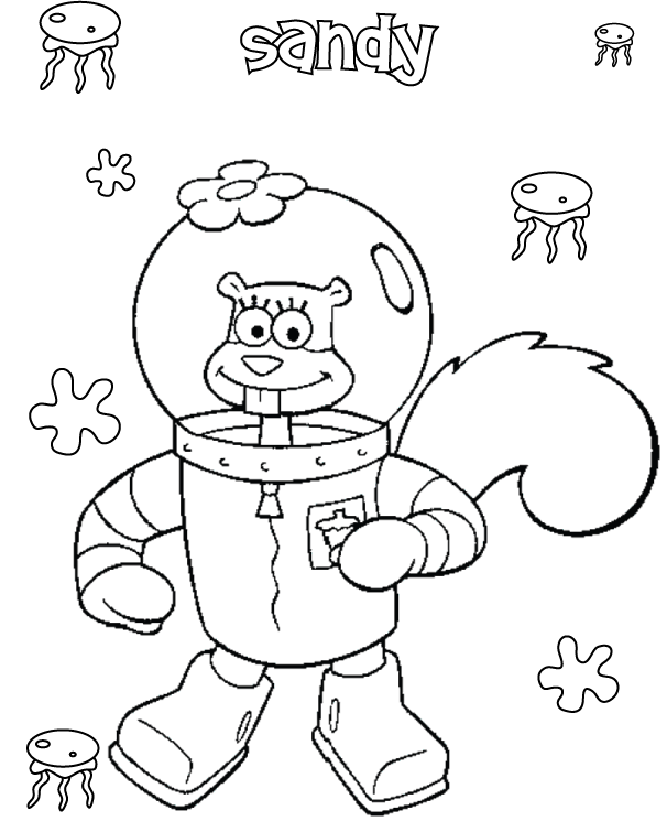 Sandy Color Page Coloring Pages
