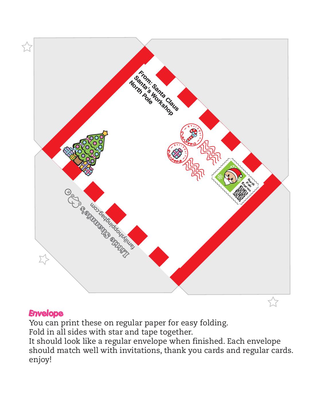Santa Letter Envelope  pdf