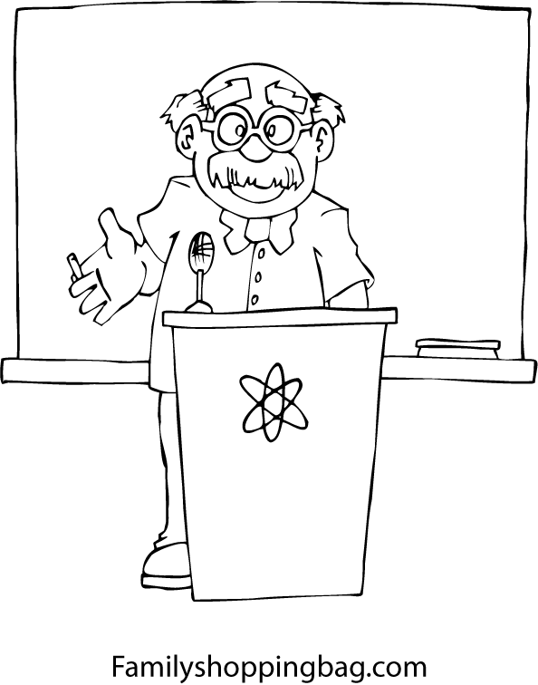 Science Teacher Coloring Pages