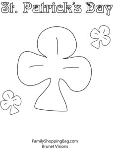 Shamrock Color Page Coloring Pages