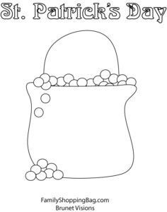 Shamrock Party Bag Coloring Pages