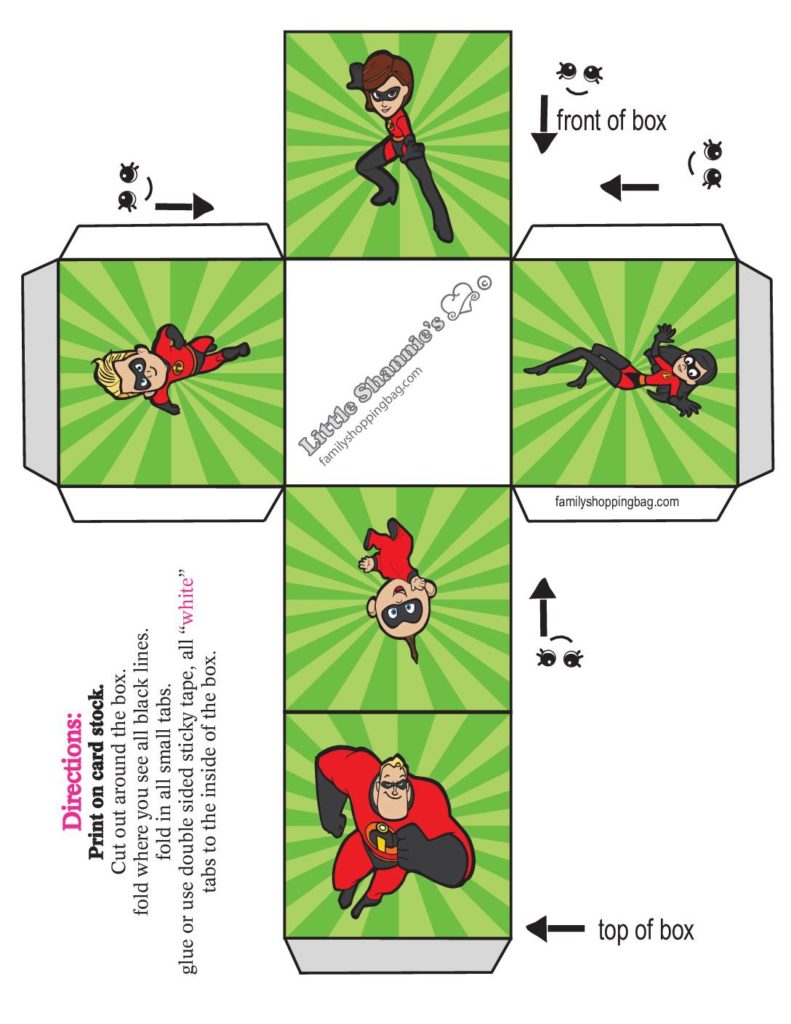 Small Favor Box Incredibles  pdf