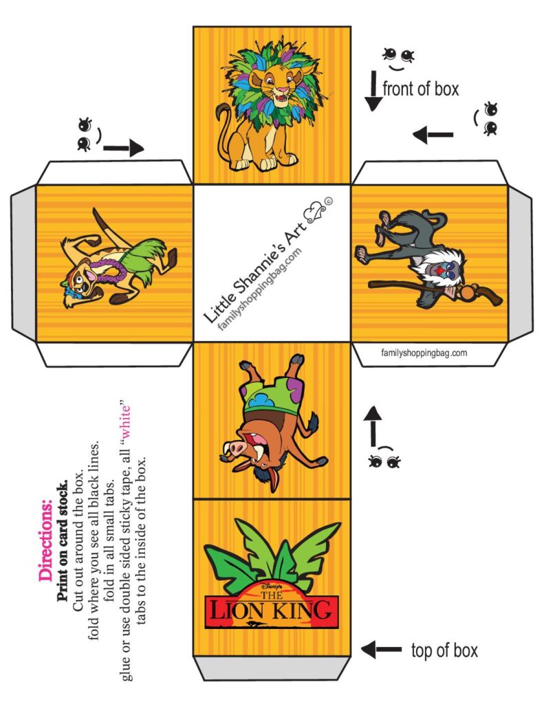 Small Favor Box Lion King  pdf