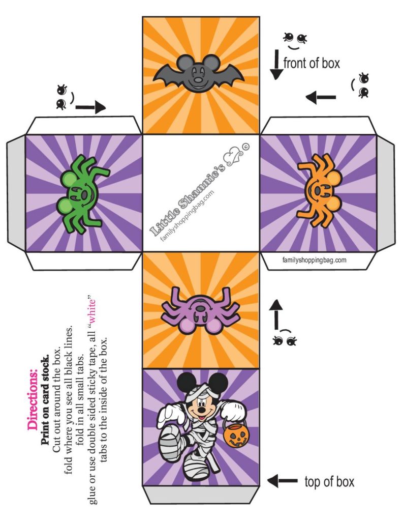 Small Favor Box Mickey Halloween  pdf