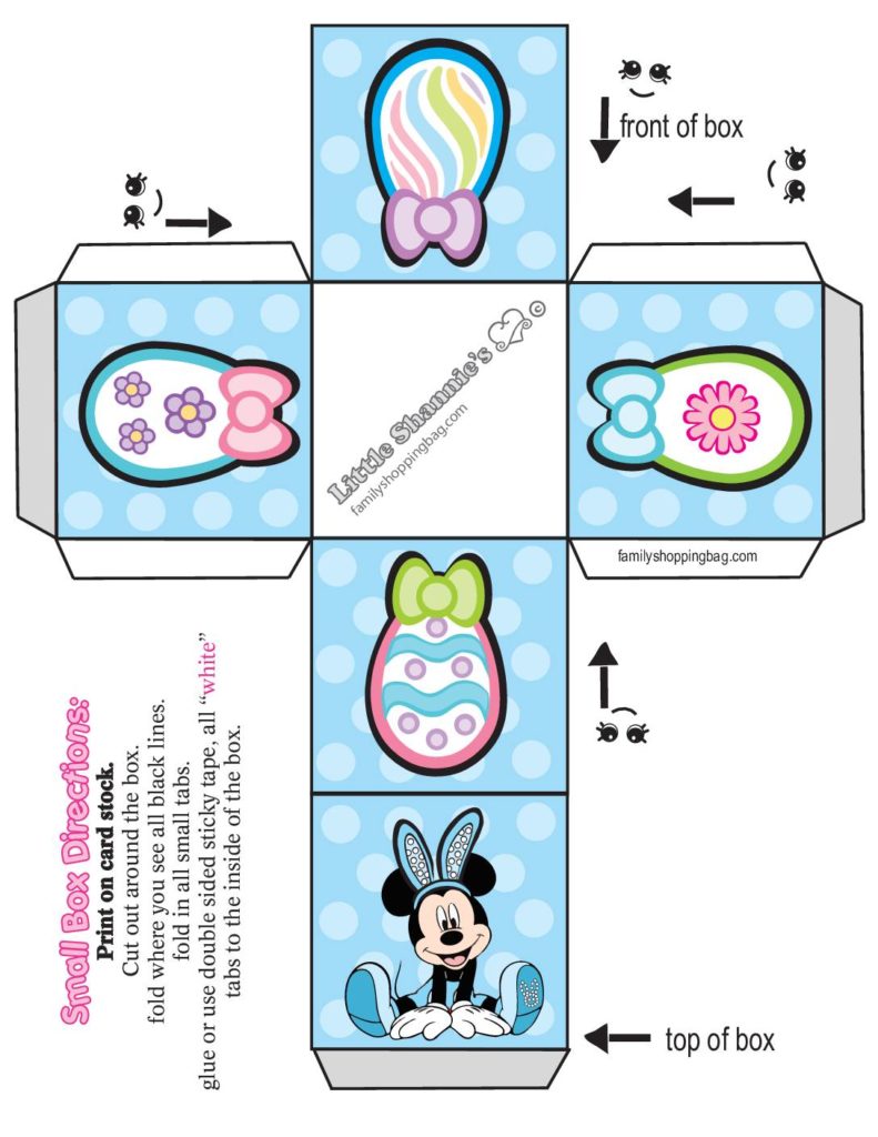 Small Favor Box Mickey Mouse Easter  pdf