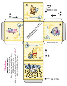 Small Favor Box Pooh Baby Shower  pdf