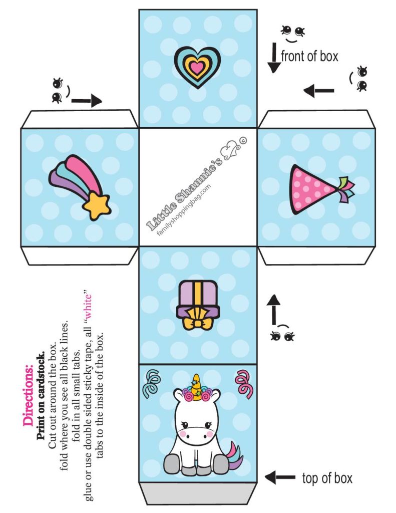 Small Favor Box Unicorn  pdf