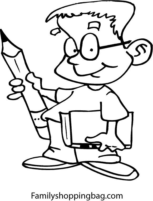 Smart Kid Coloring Pages