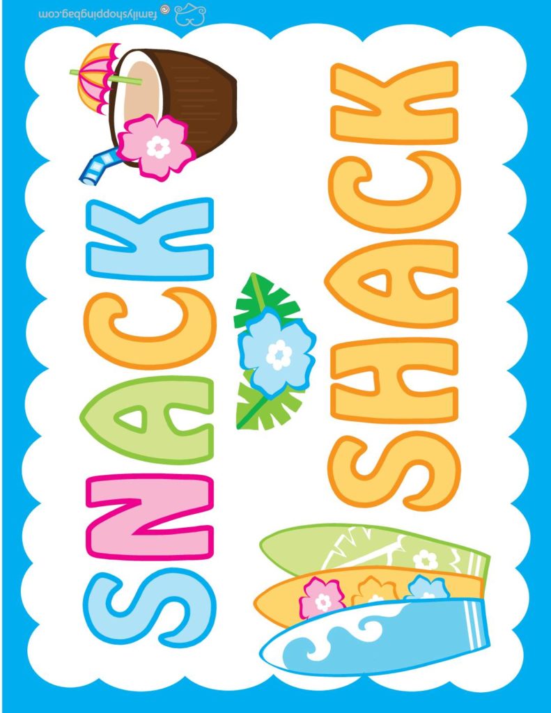 Snack Sign Luau  pdf