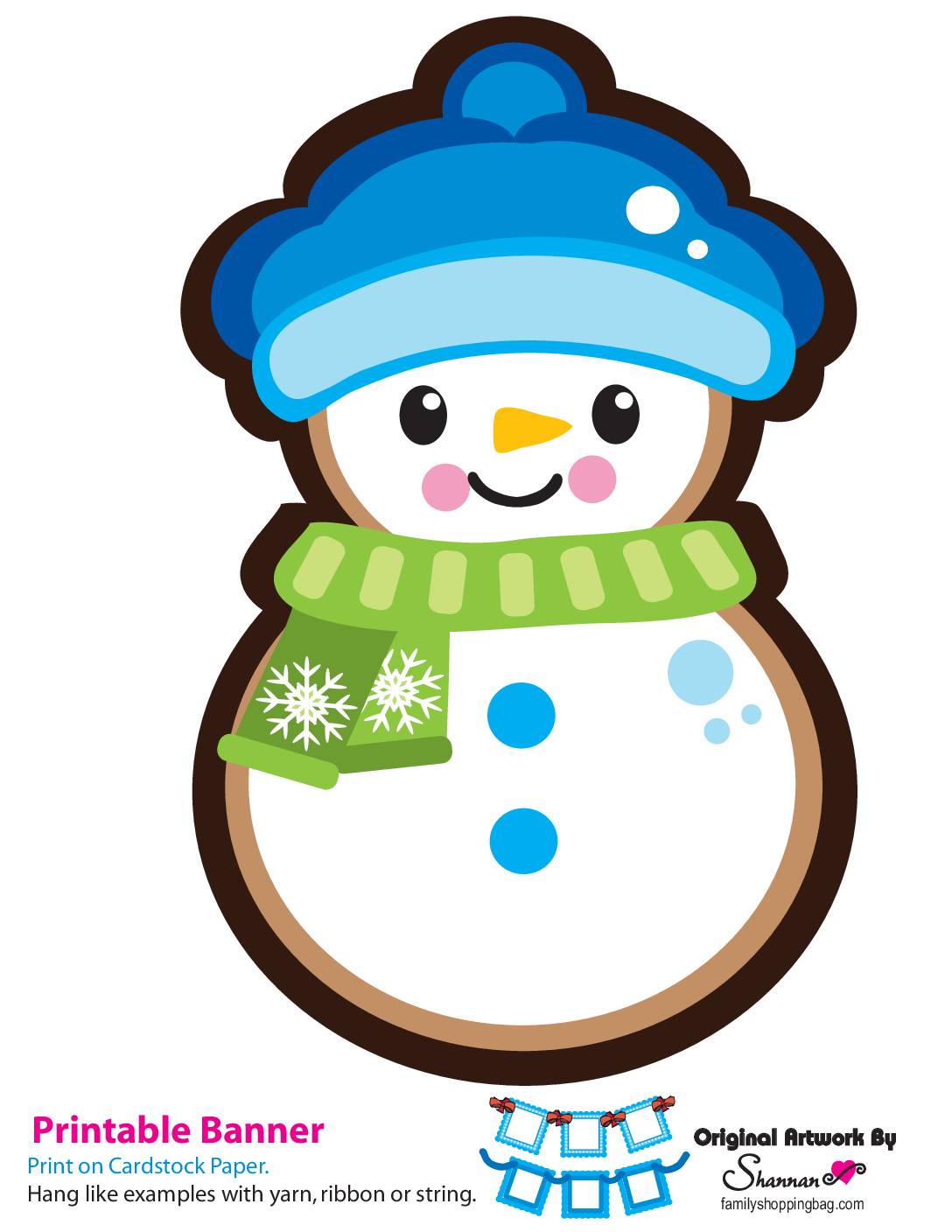 Banner Snowman Christmas Party Banners