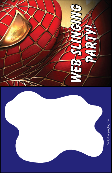 Spiderman Face with writing Invitations