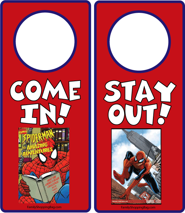 Spiderman Sign Door Hangers